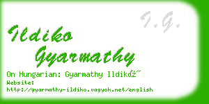 ildiko gyarmathy business card